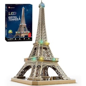 Cubic Fun - Puzzle 3D Led Turnul Eiffel 84 Piese Cubic Fun - 1